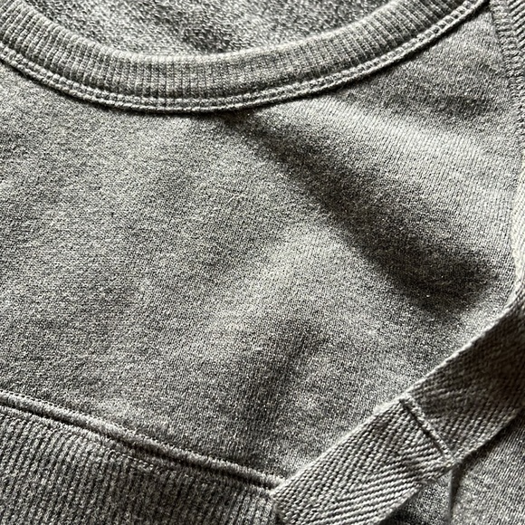Armani Exchange Gray Sparkling Cropped Top Sweatshirt Hoodie- Size Small - Picture 6 of 9